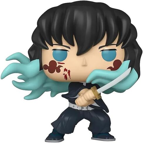 Pop Anime: Demonslayer - Muichiro Tokito (Chase Variant) Backbles Finyl Figure Bundle مع واقي Funko Box متوافق in Kuwait