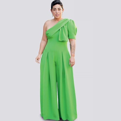 Simplicity Sewing Pattern S9142 - Misses' Jumpsuit with One Shoulder Drape, Size: H5 (6-8-10-12-14) in Saudi Arabia