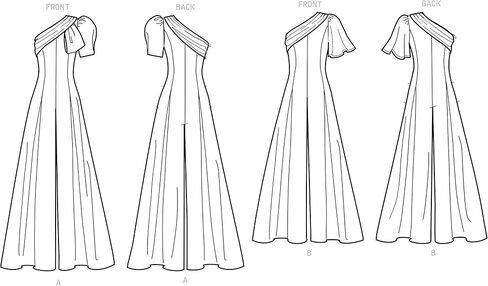 Simplicity Sewing Pattern S9142 - Misses' Jumpsuit with One Shoulder Drape, Size: H5 (6-8-10-12-14) in Saudi Arabia