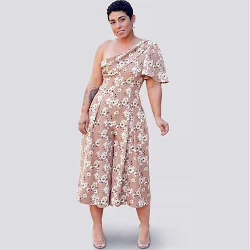 Simplicity Sewing Pattern S9142 - Misses' Jumpsuit with One Shoulder Drape, Size: H5 (6-8-10-12-14) in Saudi Arabia