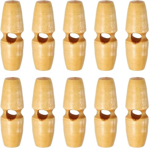 Harfington 10pcs أزرار التبديل الخشبية 55 ملم / 2.2 "أزرار خياطة خشبية من الخشب الخشبي من الخشب للبثبريات المصنوعة من الصوفية DIY ، بني in Saudi Arabia