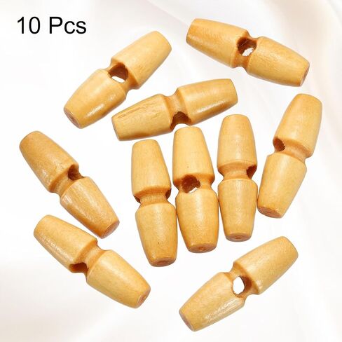 Harfington 10pcs أزرار التبديل الخشبية 55 ملم / 2.2 "أزرار خياطة خشبية من الخشب الخشبي من الخشب للبثبريات المصنوعة من الصوفية DIY ، بني in Saudi Arabia