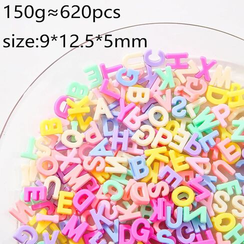 500pcs Letter Beads Large Alphabet A-Z Plastic Letter Beads Silver Color Acrylic Bead for DIY Crafts Bracelet Necklace Earrings Jewelry Making(Silver) in Saudi Arabia