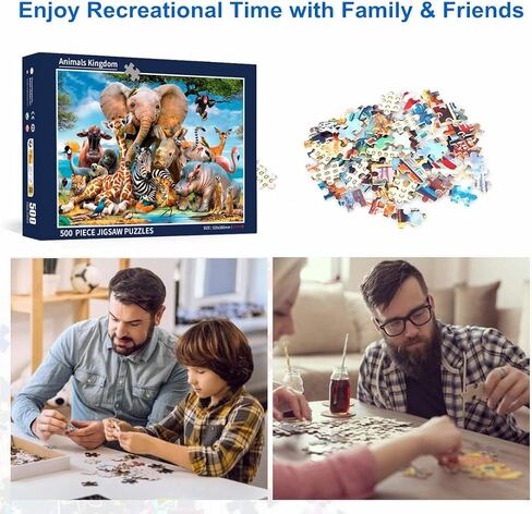 500 Piece Puzzles for Adults Jurassic 20.5 x 15 Inch 500 Piece Jigsaw Puzzles for Kids Adults Dinosaurs Puzzles 500 Pieces for Adults Holiday Educational Challenge Toy in Saudi Arabia