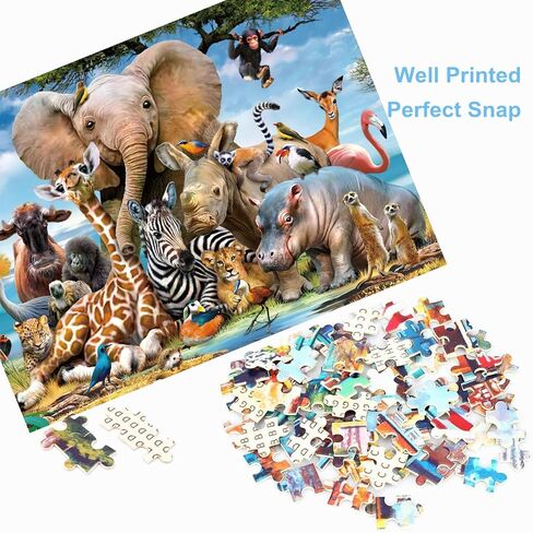 500 Piece Puzzles for Adults Jurassic 20.5 x 15 Inch 500 Piece Jigsaw Puzzles for Kids Adults Dinosaurs Puzzles 500 Pieces for Adults Holiday Educational Challenge Toy in Saudi Arabia