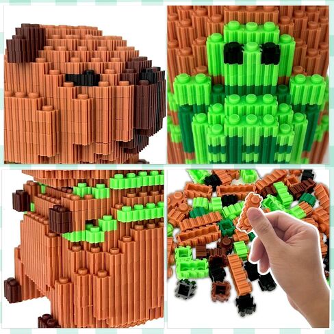 لبنات بناء Capybara ، 1606 PCS مجموعات لبنة Capybara Mini ، لبنات Capibara Micro مع السلاحف ، هدايا عيد ميلاد الحفلات للبالغين in Saudi Arabia