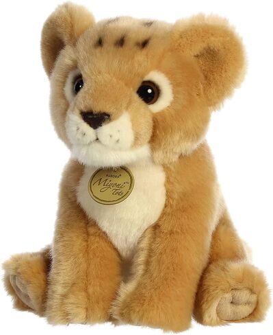 Aurora® Adorable Miyoni® Tots Lion Cub Stuffed Animal - Lifelike Detail - Cherished Companionship - Brown 8.5 Inches in Saudi Arabia