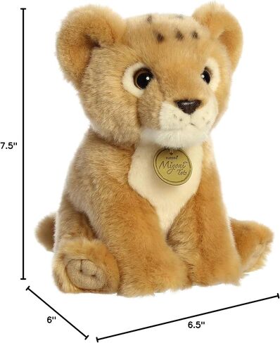 Aurora® Adorable Miyoni® Tots Lion Cub Stuffed Animal - Lifelike Detail - Cherished Companionship - Brown 8.5 Inches in Saudi Arabia
