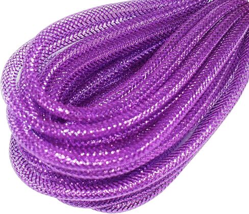 Set of 8 Decorative Mesh Tubing Bundles - Halloween Colors - Purple, Green, Orange, Black - for Making Wreaths, Decor, Gift-Wrapping, and More! - 36 ft. Each (8) in Saudi Arabia