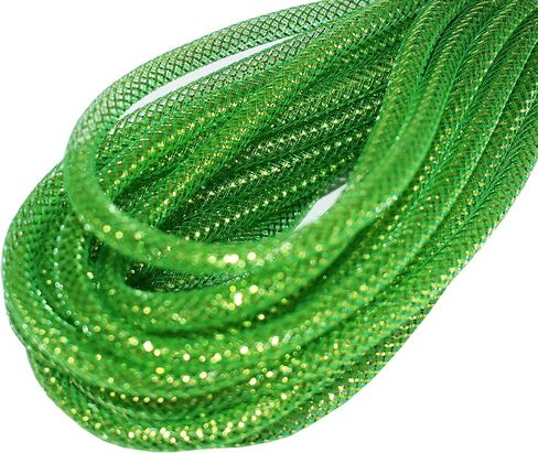 Set of 8 Decorative Mesh Tubing Bundles - Halloween Colors - Purple, Green, Orange, Black - for Making Wreaths, Decor, Gift-Wrapping, and More! - 36 ft. Each (8) in Saudi Arabia