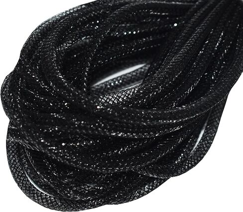 Set of 8 Decorative Mesh Tubing Bundles - Halloween Colors - Purple, Green, Orange, Black - for Making Wreaths, Decor, Gift-Wrapping, and More! - 36 ft. Each (8) in Saudi Arabia