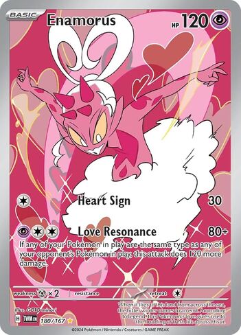 Pokemon - Enamorus 180/167 - Twilight Masquerade - التوضيح النادر - الفن الكامل - بديل in Saudi Arabia
