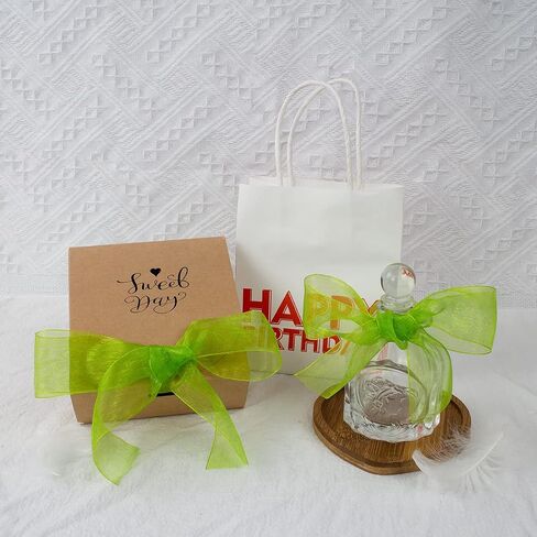 1-1/2 Inch Apple Green Sheer Organza Ribbon, 25 Yards Shimmer Chiffon Ribbon for Gift Wrapping Christmas Tree DIY Crafts Hair Bows Wreath in Saudi Arabia