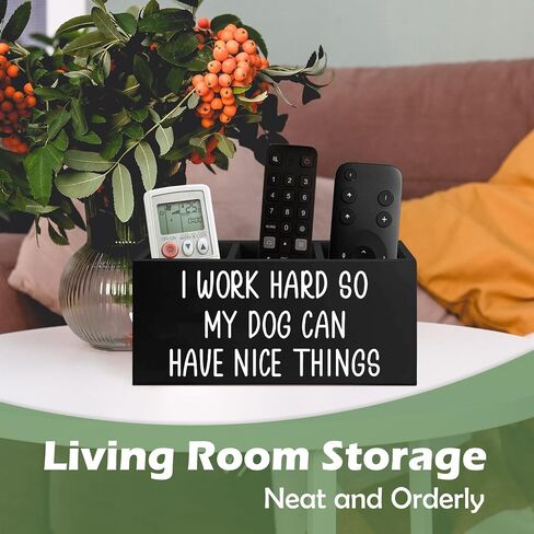 Dog Pen Pencil Holder Gifts for Women Men, Pet Lovers Gifts,I Work Hard So My Dog Can Have Nice Things Wooden Desk Decor Organizer in Saudi Arabia