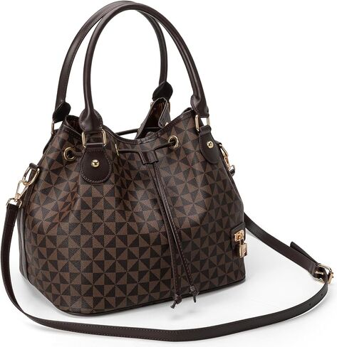 Crossbody Bags for Women - Shoulder Bag Fashion Print Style, Lock Design Handbags for Women, Adjustable Shoulder Strap in Kuwait