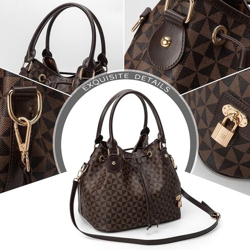 Crossbody Bags for Women - Shoulder Bag Fashion Print Style, Lock Design Handbags for Women, Adjustable Shoulder Strap in Kuwait