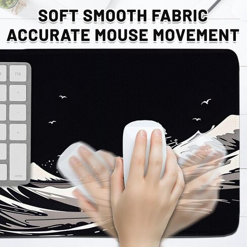 ألعاب لوحة الماوس أنيمي كبيرة ، Dragon Manga mousepad مع حواف خياطة غير قابلة للانزلاق ، حصيرة مكتب لوحة مفاتيح طويلة الكمبيوتر ، حصيرة مكتب ممتدة لسطح المكتب للمكتب المنزلي 11.8 "× 31.4" XL بالأبيض والأسود in Kuwait