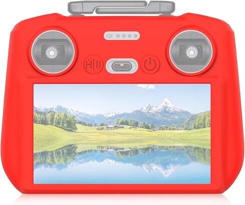 علبة غطاء واقي من السيليكون لـ Mini 4 Pro Air 3 RC 2 ، حالة وقائية مقاومة للصدمات متوافقة مع ملحقات وحدة التحكم Mini 4 Pro Air 3 RC 2 ، قبضة مريحة (أحمر) in Saudi Arabia