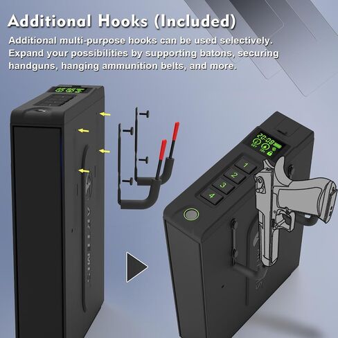 Artemis Biometric Handgun Safe Pistol Safe with Pops-Open Lid, Unlock Fingerprint/Digital PIN/Key Access Gun Safe for Home Bedroom Nightstand Cloakroom living room and Car T20 in Saudi Arabia