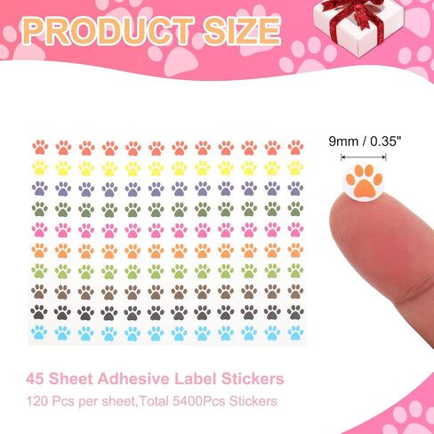 ملصقات طباعة meccanixity multiclor paw 1800pcs 0.35 بوصة in Saudi Arabia