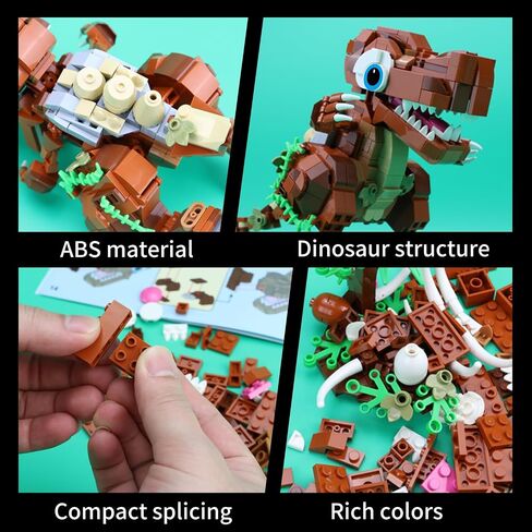 مجموعة بناء الديناصورات ، Baby T. Rex Jurassic ، 630 PCS ، للبنين والبنات ، سن 6+ in Saudi Arabia