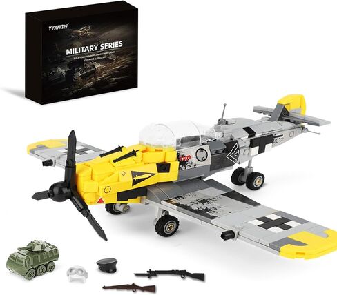 Military Spitfire Fighter Plane Jet Building Set - Compatible with Lego Plane, Gift for Boys Age 6+ and WW2 Military SetCollectors & Enthusiasts in Saudi Arabia