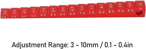 RC Height Measuring Ruler, Aluminum Alloy Ride Height Gauge 3-10mm Droop Gauge for 1/10 RC Drift Car, Accurate Measurement for RC Car Chassis (Red) in Saudi Arabia