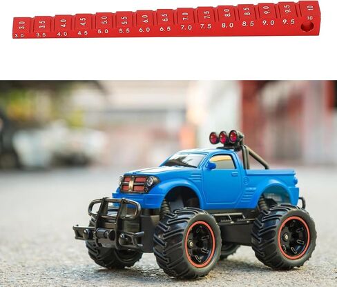 RC Height Measuring Ruler, Aluminum Alloy Ride Height Gauge 3-10mm Droop Gauge for 1/10 RC Drift Car, Accurate Measurement for RC Car Chassis (Red) in Saudi Arabia
