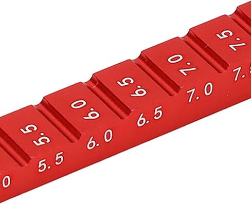 RC Height Measuring Ruler, Aluminum Alloy Ride Height Gauge 3-10mm Droop Gauge for 1/10 RC Drift Car, Accurate Measurement for RC Car Chassis (Red) in Saudi Arabia