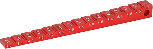 RC Height Measuring Ruler, Aluminum Alloy Ride Height Gauge 3-10mm Droop Gauge for 1/10 RC Drift Car, Accurate Measurement for RC Car Chassis (Red) in Saudi Arabia