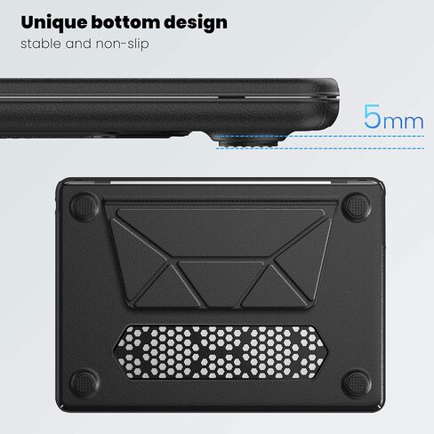 غطاء قشرة صلبة من الجلد الواقي والكمبيوتر المتين مع حامل مغناطيسي متوافق مع MacBook Air 13.6 بوصة Case 2024 2023 2022 الإصدار M3 A3113 M2 A2681 ، عباد الشمس in Kuwait
