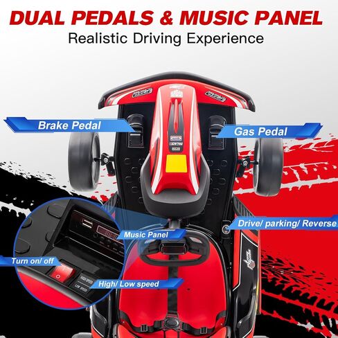 24V Kid Go Kart ، 7AH BATTERN PARETY CORPLEST ، W/150 * 2 Motors ، Drifting Car Soft STANT ، MUSIC ، HORN HURKING AND SANIDE in Kuwait