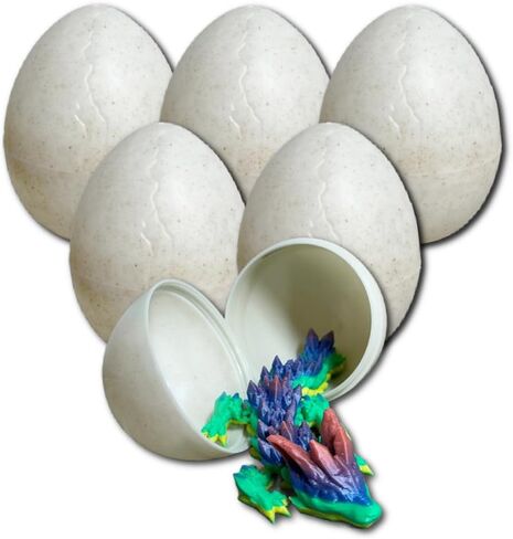 مجموعة أدوات البيض المزينة بالفنون والحرف اليدوية - تشمل البيض ، و 6 علامات ، وبيض تنين مع تنانين ثلاثية الأبعاد في الداخل in Kuwait