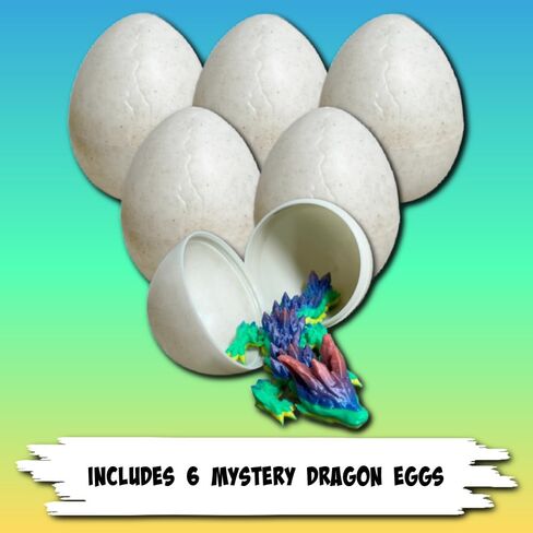 مجموعة أدوات البيض المزينة بالفنون والحرف اليدوية - تشمل البيض ، و 6 علامات ، وبيض تنين مع تنانين ثلاثية الأبعاد في الداخل in Kuwait