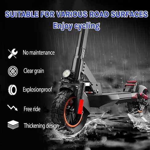 GLDYTIMES 10 Inch Scooter Tires: 70/65-6.5 Solid Tire for Evercross H5 Hover 1 Alpha Hiboy Max3/ Titan Pro Electric Scooter Replacement Wheel 10x2.70-6.5, 10x2.75-6.5 Tubeless Off Road Tyre in Kuwait