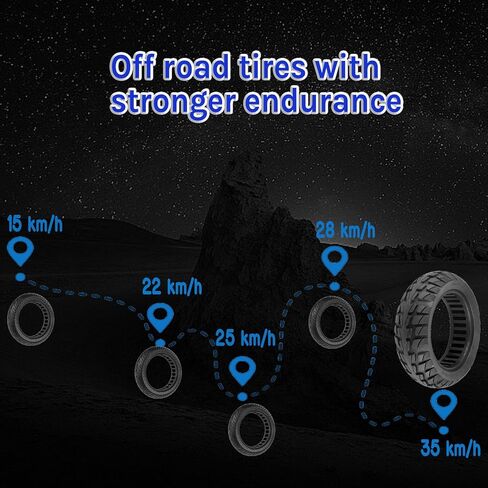 GLDYTIMES 10 Inch Scooter Tires: 70/65-6.5 Solid Tire for Evercross H5 Hover 1 Alpha Hiboy Max3/ Titan Pro Electric Scooter Replacement Wheel 10x2.70-6.5, 10x2.75-6.5 Tubeless Off Road Tyre in Kuwait
