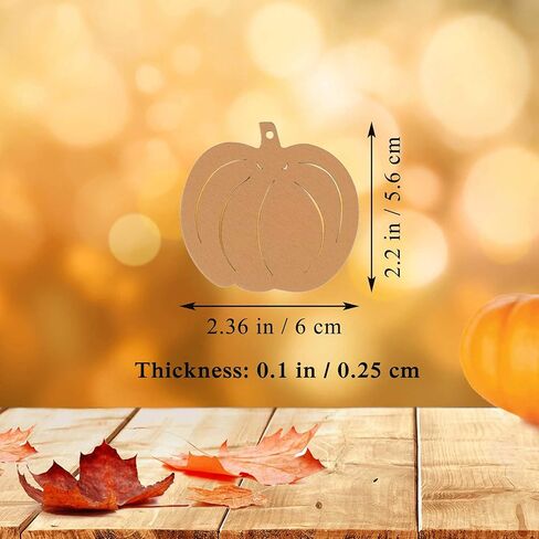 30pcs Mini Pumpkin Wood Cutouts Crafts Wooden Pumpkin Shaped Hanging Ornaments with Hole Hemp Ropes Gift Tags for Fall Harvest Thanksgiving Halloween Christmas Party Decoration, 2.36x2.2 in in Saudi Arabia