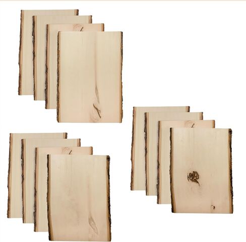 Foggy Bottom Woodworks LLC Rustic Basswood Live Edge Plank, 0.69" X 11 to 14" X 16", 12-Pack in Saudi Arabia