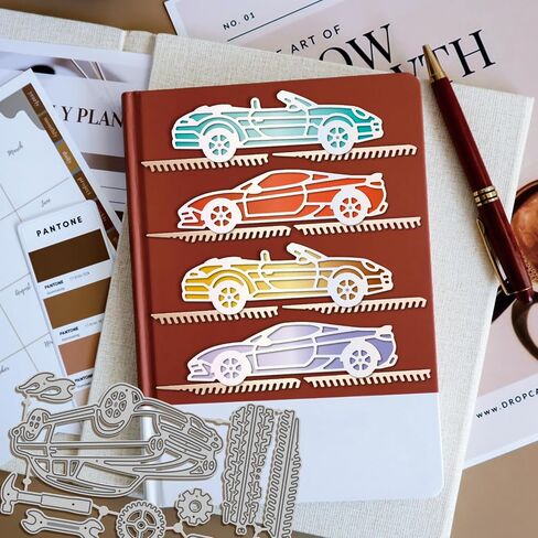 GLOBLELAND Sports Cars Cutting Dies for Card Making Repair Tools Die Cuts Tire Tracks Metal Border Die Cut Dies Stencils for DIY Scrapbooking Embossing Photo Album Craft Decor in Saudi Arabia