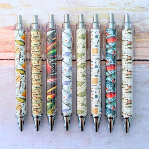 YJ PREMIUMS Fishing Pens 8PC Birthday Party Decorations Theme Baby Shower Nursery Lure Decor Adults Kids Gifts Novelty Supplies Game Prizes Fathers Day Kits Teen Boys Backpack Stocking Stuffers in Saudi Arabia
