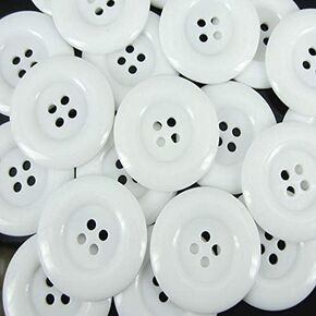 Sewing Buttons 20pcs 1-3/8" 4-Holes White Resin Buttons Large White Buttons Fit Sewing Craft Scrapbooking 34.0mm in Saudi Arabia