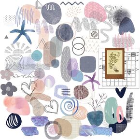 Vintage Junk Journal Ephemera Scrapbooking Supplies Translucent Vellum Paper Stickers Card Making Decal Art Aesthetic for Adults (Character Frame Art) in Saudi Arabia