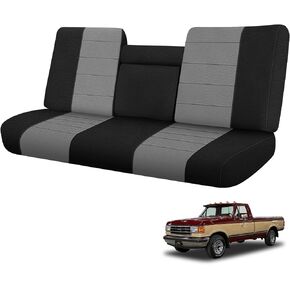 Custom-Fit Seat Covers Front/Rear with Molded Headrests Replace for 1992-1998 Ford F-150 F-250 F-350 Pickup Solid Bench Seat No Center Armrest in Kuwait