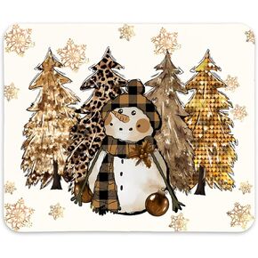 QIYUHOY Snowman Christmas Decorations,Vintage Christmas Mousepads for Desk Office,Christmas Birthday Gifts for Girls Women,Non-Slip Rubber Base Mousepad for Home Gaming Laptop,9.5x7.9 in in Kuwait