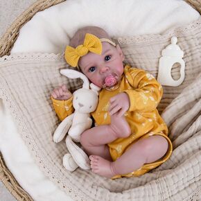 Milidool LifeLike Reborn Baby Baby Dolls Girl - 20 بوصة واقعية حديثي الولادة دمى الأطفال مع جسم مسبب ، ودمى الأطفال الحقيقية مع إكسسوارات لهدايا الفتيات البالغة من العمر 3 سنوات ، واللعب التظاهر ، والمجموعة in Kuwait