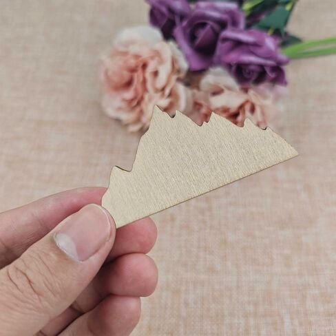 20pcs Mountain Wood Crafts Clutouts فارغة شرائح جبلية خشبية in Saudi Arabia