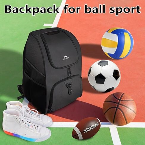 MATEIN Basketball Bag, Durable Soccer Bag with Ball Holder & Shoe Compartment, Large Basketball Backpack for Training Equipment, Water Resistant Sports Ball Bags Fits Volleyball Football, Colorful in Kuwait