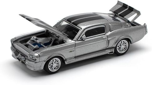 DIECAST MODEL CAR CAR متوافق مع سباق البوب ​​1:64 1967 Shelby Mustang GT500 Gray/Black Limited Edition PR640195 in Kuwait