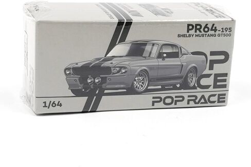 DIECAST MODEL CAR CAR متوافق مع سباق البوب ​​1:64 1967 Shelby Mustang GT500 Gray/Black Limited Edition PR640195 in Kuwait