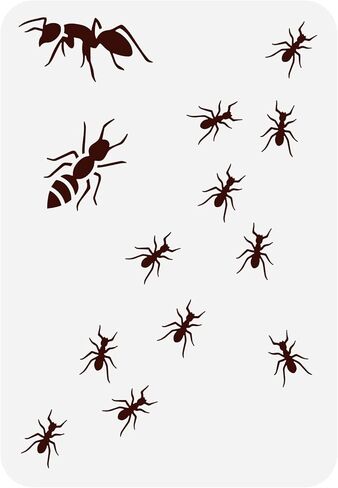 FINGERINSPIRE Trailing Ants Stencil 11.7x8.3 inch Hollow Out Ant Colony Drawing Stencils Reusable Plastic Animal Theme Stencil Coloring Decorative Template for DIY Scrapbook, Craft, Tiles, Floors in Saudi Arabia